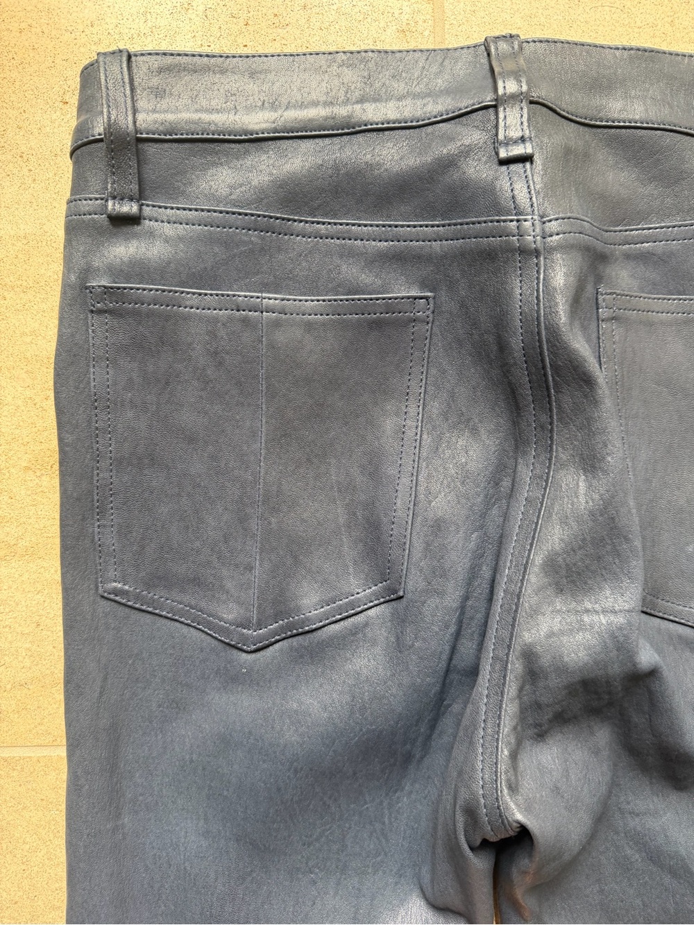 Rag & Bone Skinny Leather Pants - Blue - Picture 7 of 7